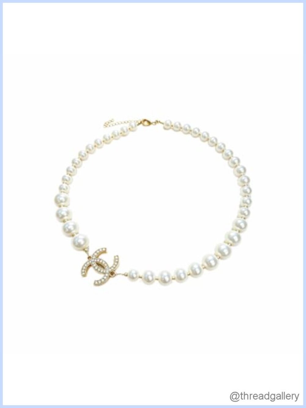 Pearl Strand Necklace Rhinestone Metal Pendant Fashion Jewelry for Women
